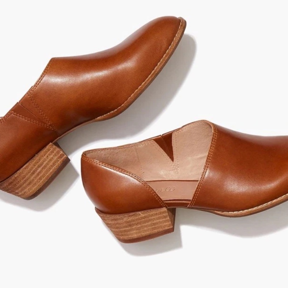 Madewell Lucie Shoe English Saddle Leather Carmel Brown Size 6.5 Women’s Slip-on